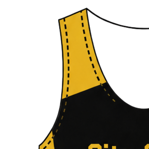 Combinaison de compétition de rowing noire et or pour homme, sans manches, uniforme de performance, maillot de course, vêtements de sport d'équipe personnalisés en gros - Product Image 4