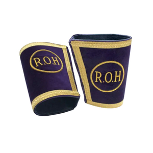 Manguitos de Regalia Masónica Bordados a Mano Personalizados, Manguitos de Regalia Masónica con Bordado Táctico, Delantales de Maestro Masón - Product Image 6