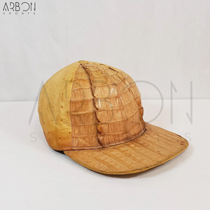 Casquettes en cuir véritable texturé effet croco bicolore de qualité ultra-premium pour adultes, idéales pour la vente en gros et très demandées - Product Image 2