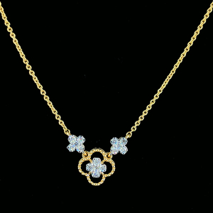 จี้เพชรแท้ทรงกลมเจียระไนแบบบริลเลียนท์ สี EF ความใส VVS VS  ทองคำขาว 18k คุณภาพพรีเมียม สร้อยคอเครื่องประดับชั้นดีสำหรับผู้หญิง - Product Image 1