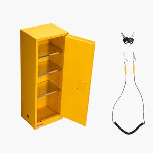Armadio per Stoccaggio Materiali Infiammabili in Lamiera Zincata a Freddo da 23 Galloni, 23,2 x 18,1 x 65,0 Pollici, con Ripiano Regolabile per Magazzino - Product Image 1