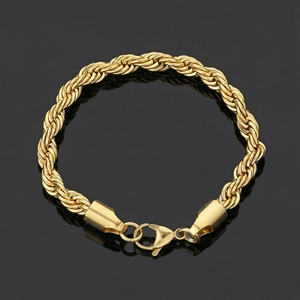 Bracelet pour homme en or plaqué, style tennis, avec diamants de laboratoire taille brillant rond, idéal pour un anniversaire de mariage - Product Image 2