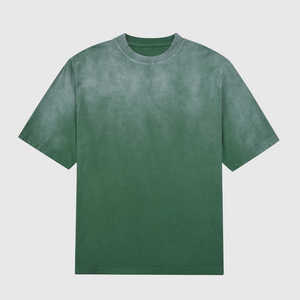 เสื้อยืดคอตตอนผู้ชายไซส์ใหญ่ แขนสั้น คอกลม สีพื้น ย้อมสีแบบ Garment Dyed สไตล์ลำลอง ผ้าถัก ความยาวปกติ ดีไซน์เรียบง่าย - Product Image 4