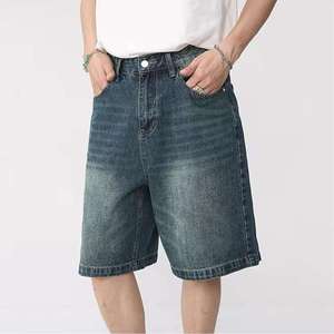 RELICSTAR CARPORATION Pantalones Cortos de Mezclilla Vintage Y2K para Hombre, Casuales de Verano, de Pierna Recta, Estilo Hip Hop, 100% Algodón, de Secado Rápido - Product Image 5