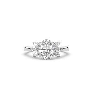 Custom 1.5 Ct Lab Grown Diamond 925 Silver Gold Ring Oval Cut <b>Unique</b> Style Lightweight Minimalist Jewelry <b>For</b> <b>Her</b> Ring - Product Image 3