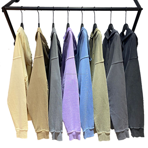 Ventes en gros de sweats à capuche à manches longues personnalisés avec logo, poids lourd, lavés, surdimensionnés, pour hommes - Product Image 2