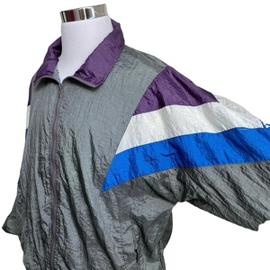 <b>Windbreaker</b> <b>Jacket</b> Multi Color <b>Nylon</b> Crinkle Colorblock Anorak <b>Jacket</b> Men <b>Blank</b> Waterproof Crinkle Fabric Sports Anorak <b>Jacket</b> - Product Image 4