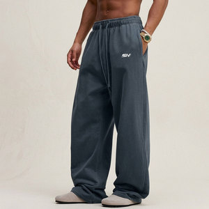 Pantalones Deportivos de Felpa Francesa para Hombre, con Bolsillos Laterales Dobles, Color Sólido, Antiencogimiento, Estilo Moderno, Lisos - Product Image 1