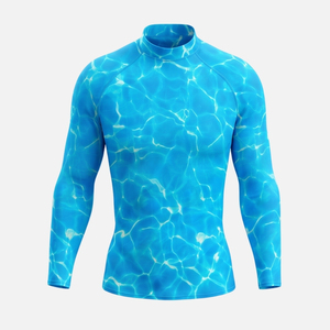 ODM <b>Swim</b> <b>Shirt</b> UPF 50+ Rash Guard Long Sleeve Quick Dry Sun Protection Swimwear Custom - Product Image 4