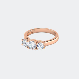 แหวนเพชรทรงกลมสามเม็ด น้ำหนักรวม 1.50 กะรัต - Product Image 6