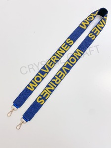 CRYSTAL CRAFT Go Wildcats Correa de Tela con Cuentas Azul Otro Texto Vintage Accesorio de Moda Ecológico para Bolso - Product Image 5