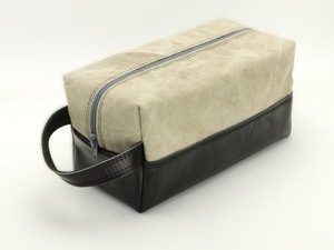 Waxed Canvas Leather Toiletry Bag Custom Logo Vintage Travel Dopp Kit Waterproof Shaving Cosmetic Organizer <b>Case</b> LCTB-0063 - Product Image 4