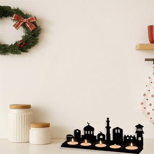 CIFbuy Lanterna Vintage in Metallo da Tavolo, Decorazione Romantica per la Casa con Sfondo Urbano, Illuminazione d'Atmosfera Portatile - Product Image 3