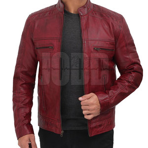 Chaqueta de Cuero Vacuno para Hombre, Último Modelo, con Cuello Alto y Logotipo Frontal, Venta al Por Mayor, Superventas 2026 - Product Image 3