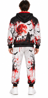 Ensemble de survêtement Halloween pour homme, sweat à capuche graphique oversize et pantalon de jogging, en polaire, streetwear, vêtements de sport décontractés d'hiver