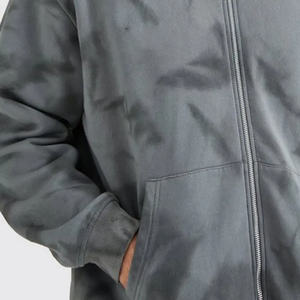 Ensemble de survêtement et de jogging d'hiver pour hommes avec fermeture éclair, 100 % coton molletonné, style streetwear, coupe-vent, vente en gros - Product Image 2