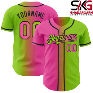 Maillot de baseball personnalisé par sublimation, boutonné sur le devant, avec nom et numéro de l'équipe, respirant, en polyester, uniforme adulte - Product Image 2