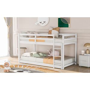 Letto a castello singolo bianco con scaletta per bambini, vecchio SKU WF281727AAK/WF286602AAK - Product Image 3