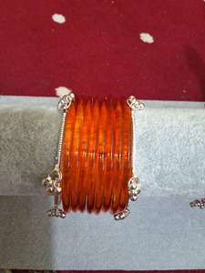 Signature Style Silver Plated Jelly <b>Glass</b> Fashion Trendy Stackable Women's <b>Bangles</b> Eco-Friendly Wedding Daily Wear Wrist - Product Image 4