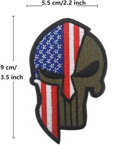 Flag Skull <b>Patches</b>, Embroidered <b>Morale</b> England Punisher <b>Patch</b> Hook and Loop - Product Image 4