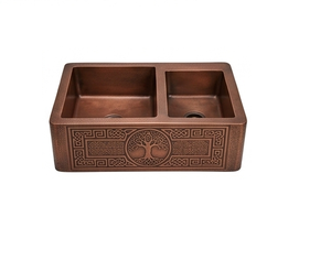 <b>Rustic</b> Copper Kitchen Sink Deep Basin Strength Modern Design Premium Quality Eco-friendly Undermount Customizable Options - Product Image 6