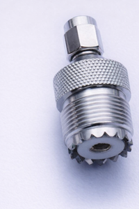 Reliable Male To UHF Female RF Coaxial <b>Adapter</b> Connector Nickel Chrome Plated Polished Finish - Product Image 3