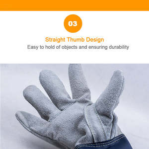 Gants de travail en cuir pour soudeur TIG, résistants à la chaleur et aux produits chimiques, gants de soudage TIG - Product Image 4