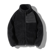Veste d'hiver pour homme, veste en polaire, couleur unie, poches, fermeture éclair, veste en polaire sur mesure, veste en polaire sherpa