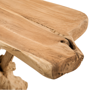ARTERRA Premium Eco-Friendly Handmade Solid Wood <b>Rustic</b> Teak Root <b>Console</b> <b>Table</b> Live Edge Modern Organic Living Room - Product Image 6