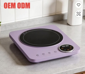 Cuisinière à induction portable étanche 2200W à brûleur unique avec plaque céramique robuste, 8 niveaux, pour usage extérieur et domestique - Vente en gros - Product Image 1
