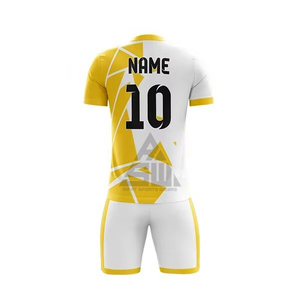 ชุดฟุตบอลขายดีที่สุดปี 2026 ชุดยูนิฟอร์มฟุตบอล โพลีเอสเตอร์ สั่งทำโลโก้แบรนด์ของคุณเอง ป้องกันแบคทีเรีย ยืดหยุ่นได้ คอวี - Product Image 2