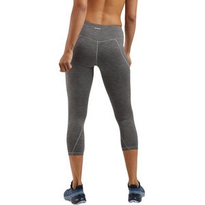 Leggings Capri Deportivos para Mujer, Hechos a Medida, de Poliéster y Elastano, 220g, Color Sólido, Cintura Elástica, para Yoga y Gimnasio - Product Image 2