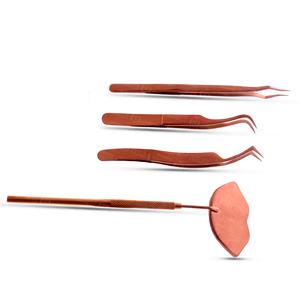 Pinzas para Pestañas de Acero Inoxidable y Espejo para Pestañas, Juego de Herramientas Ergonómicas de Alta Precisión para Extensión de Pestañas para Profesionales - Product Image 4