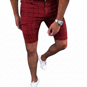 Premium Men's Plaid Bermuda Shorts Mid Waist Casual Checkered Woven Breathable Pockets Button Fly Style Streetwear Men Shorts - Product Image 2