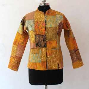 Chaqueta de Invierno para Mujer Hecha a Mano de la Mejor Calidad, Abrigo Acolchado de Algodón con Estampado a Bloque y Patchwork, Nueva Colección, Vestido de Invierno de Diseñador - Product Image 4