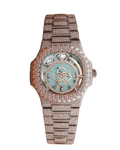 Reloj de Pulsera de Lujo con Diamantes Moissanite para Hombre, con Incrustaciones Completas de Piedras - Product Image 1