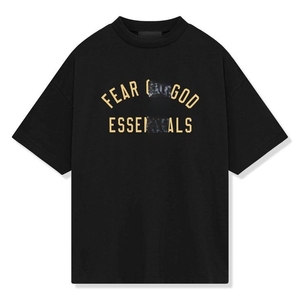 Camiseta Negra Extra Grande de Algodón para Hombre, Manga Corta, Cuello Redondo, Estilo Minimalista Urbano, Diseño con Letras Impresas - Product Image 4