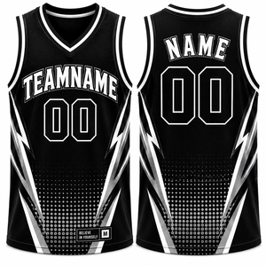 Maillots de basket-ball personnalisés 100% polyester, sublimation intégrale, tenues d'équipe OEM, kits personnalisés XL, nom et numéro personnalisés - Product Image 4