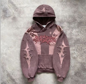 Conjunto de Sudadera con Capucha y Pantalones Oversize Vintage para Hombre, Lavado Ácido, de Alta Calidad, Dos Piezas, Venta al por Mayor - Product Image 1