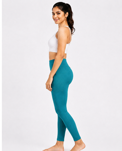 Women Solid High Waist Yoga <b>Leggings</b> <b>with</b> Butt Shaping Design Breathable Cotton Spandex Material and Utility <b>Pocket</b> For Sports - Product Image 5