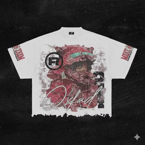 T-shirt Homme 2026 OEM Personnalisé avec Logo, Coton Vieilli, Coupe Oversize, Style Urbain, Col Rond, Manches Courtes - Product Image 1