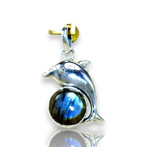 Colgante de piedras preciosas artesanal elaborado en plata de ley y joyería de plata de ley - Product Image 1