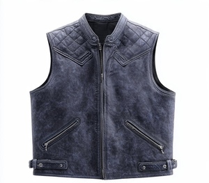 เสื้อแจ็คเก็ตหนังไร้แขนคุณภาพพรีเมียม ดีไซน์หรูหราและเท่มาก - Product Image 6