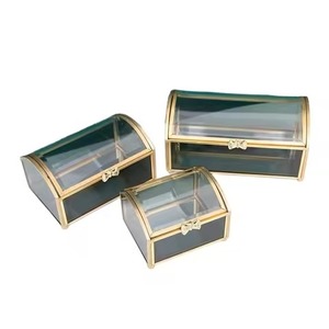 Exclusive Metal Glass Jewelry <b>Box</b> Organizer Storage for Rings <b>Earrings</b> Necklace Accessories - Product Image 5
