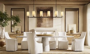 Bàn ăn bằng gỗ hình chữ nhật zmax với bệ đỡ | Bàn kiểu giữa thế kỷ 4-8 chỗ - Product Image 6