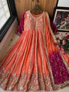 Islamic Women's Casual Chiffon Two-Piece Suit Pakistani Salwar Kameez Boutique Modest Dress Style Eco-Friendly Four Season 73800 - Product Image 4