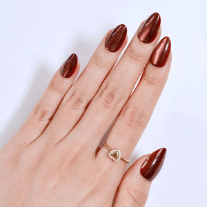 Uñas postizas metálicas al por mayor, personalizadas de fábrica OEM ODM, con forma de almendra o ojo de gato, en cromo cobre, de presión. - Product Image 1