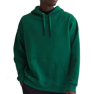 Sweat-shirt à capuche oversize urbain prêt à être expédié, style pull vintage, 100 % coton, brodé, pour l'hiver - Product Image 3