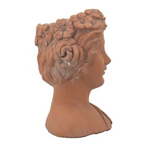 9x5.5x9.5 marrone testa busto fioriera stile greco in cemento ornamento da giardino per interni ed esterni decorazioni per la casa - Product Image 5
