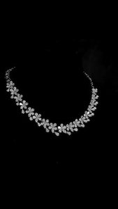 25.00 CTW Lab Grown Diamond <b>Statement</b> <b>Necklace</b> | Mixed Cut Dangle Eternity Collar - Product Image 6